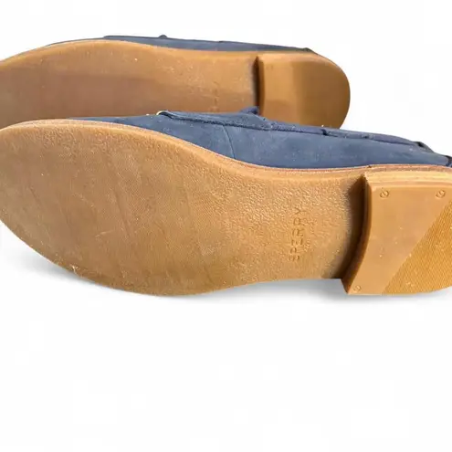 Sperry  Navy Blue Suede Top Sider Boat Shoes Loafers Size 6 - Image 5