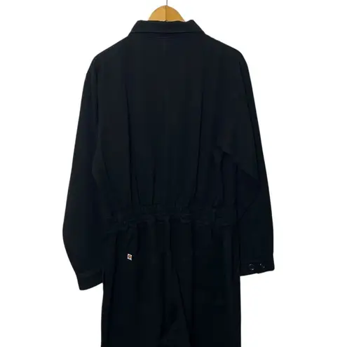 Big Bud Press Everyday Jumpsuit Black Cotton Twill Women’s Size XL Utility Fit