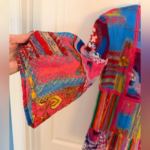 CALESSA S Fiesta Patchwork Print Boho Square