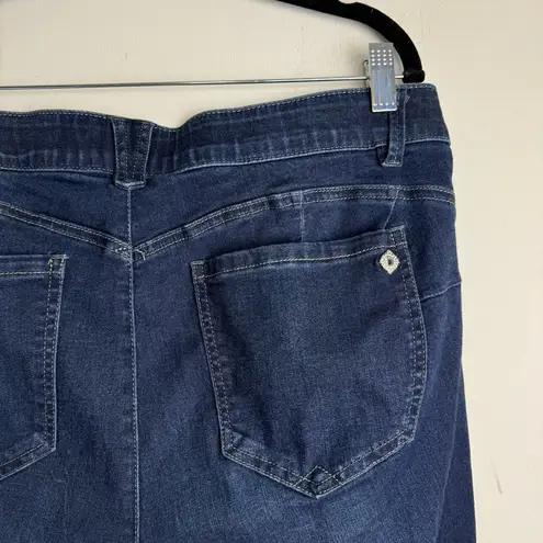 Democracy Ab Solution Womens Plus Skinny Jeans Sz 16 Dark Wash Stretch Denim