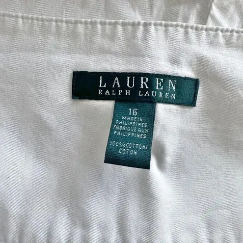 Ralph Lauren  | NWT White Wide Leg Sailor Pants Slacks 100% Cotton | Size 16