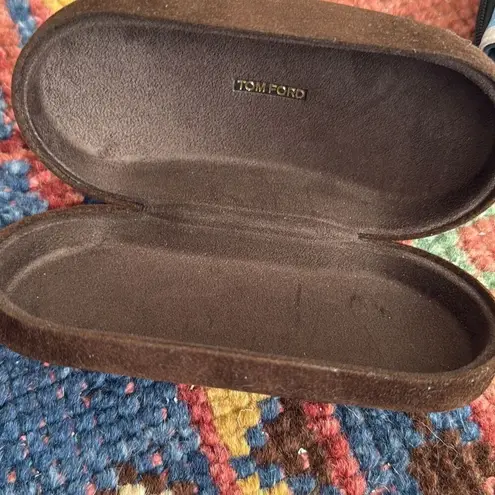 Tom Ford Sunglasses Sunnies Case Brown Suede Hard Shell CASE ONLY