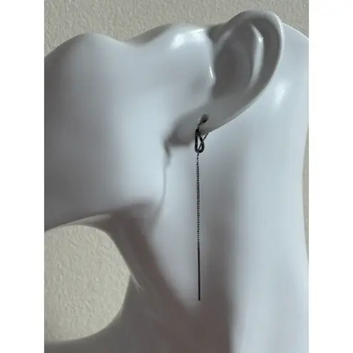 Gunmetal Threader Earrings NWT