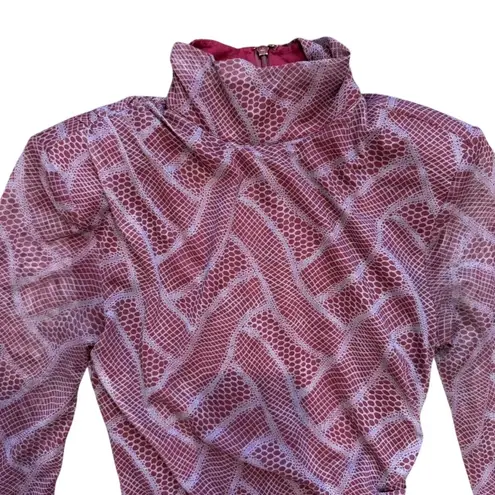 Cinq à Sept Marlene Long Sleeve Mini Dress in Purple, Size US 0