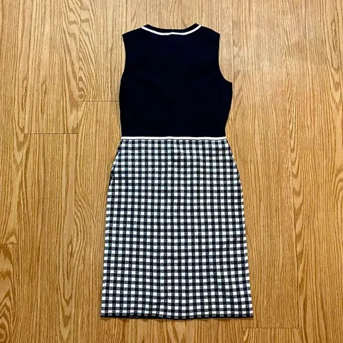 Hobbs London Saffi Knitted Dress Navy Ivory Womens 6