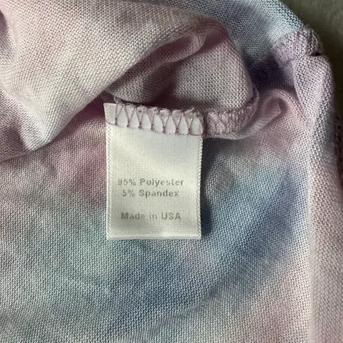 Workshop Anchor Tie Dye Short Sleeve Crop Top in Pink/Blue/White - Size Medium