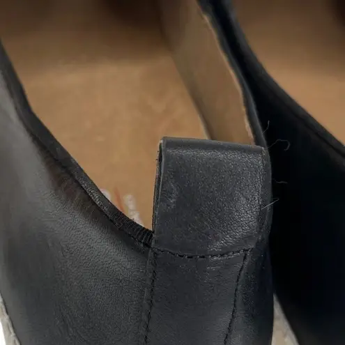 Blondo Womens Bella Black Leather Espadrilles Flat Slip On Size 9.5 M