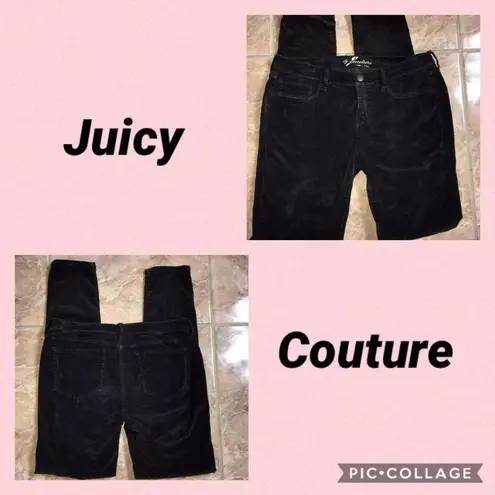 Juicy Couture  Corduroy Jean Y2k black skinny jeans with stretch.