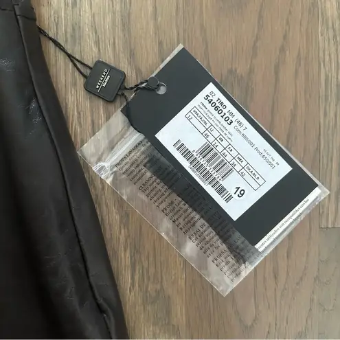 Max Mara NWT Weekend Leather Tiro A-line Knee-Length Skirt Chocolate Brown 12