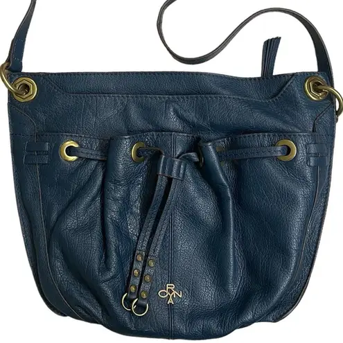 OrYANY Celine Italian Grain Leather Bag Crossbody Shoulder Purse Marine Blue