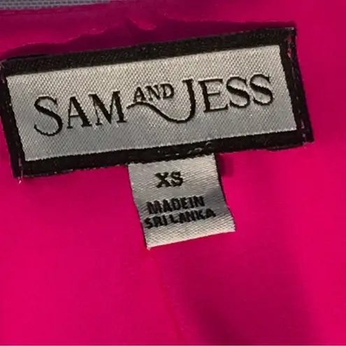 Sam and Jess Women’s Pink Pouf Sleeve Surplice Neckline Wear to Work Top XS