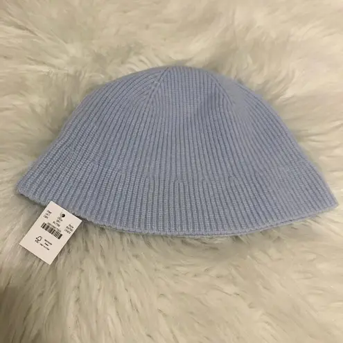 J.Crew  Women's Bucket Hat One Size Light Blue Soft Knit Ribbed Hiking NWT