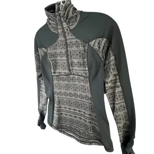 Calia Carrie Underwood Activewear Top Womens XS Gray Black 1/2 Zip Athletic Gym