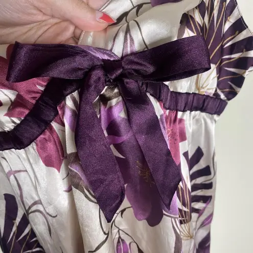 Gilligan & O’Malley Purple Satin Mini Nightgown Dress Size Large