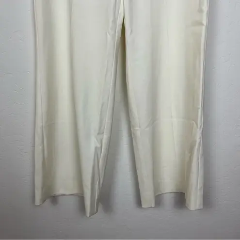 St. John Off White Wide Leg Dress Pants