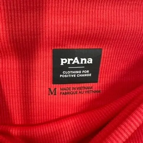 prAna Becksa 7/8 Legging Carmine Red Heather Womens Size M High Rise Pockets NWT