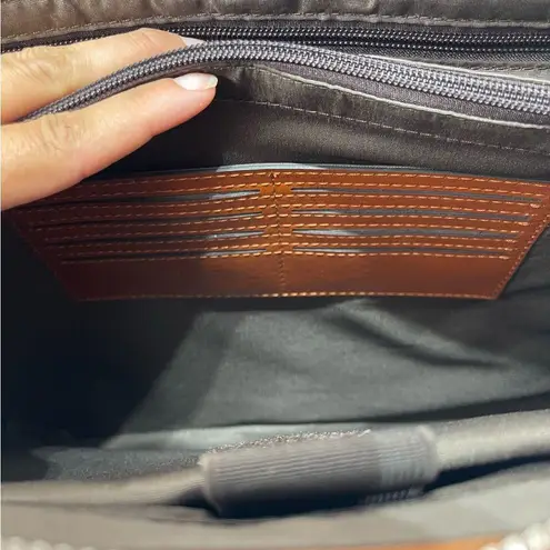 CLUCI Briefcase Work Bag Purse Brwn Shoulder Vegan Leather Laptop Padded Pocket Brown