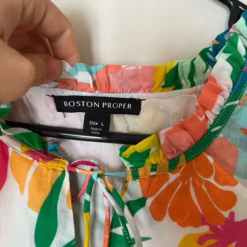 Boston Proper - NWT Abstract Forest Tiered Shift Dress Multi- Size Large