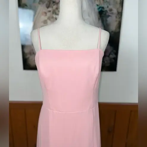 Pretty New Dessy Collection Thread Stella Luxe Chiffon Bridesmaid Gown! Pink Size undefined