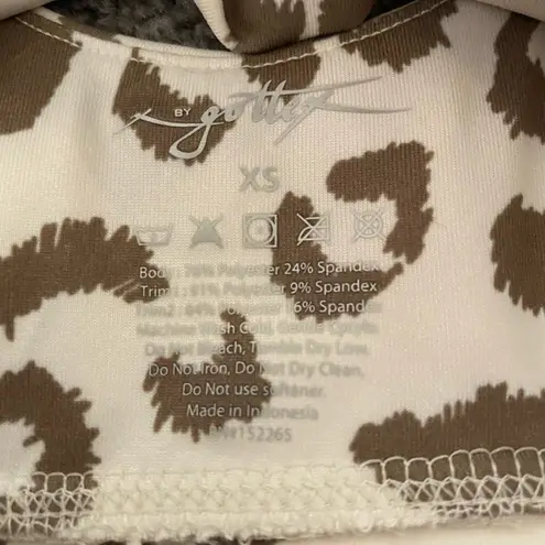 X by Gottex Silhouette Bralette in Nude Leopard XS Tan