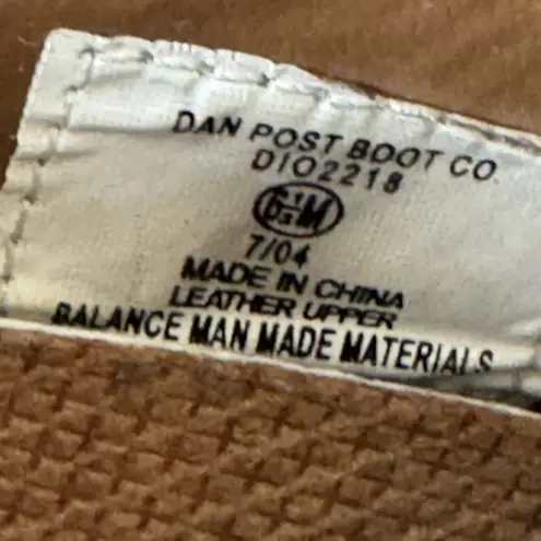 Dingo Shoes Ankle Boots Brown Leather Low Western Women's Size 6.5 Dan Post VTG