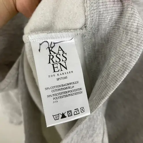 Zoe Karssen KARSSEN “I Will, If You Will” Boyfriend Oversized Grey Graphic Sweatshirt NEW