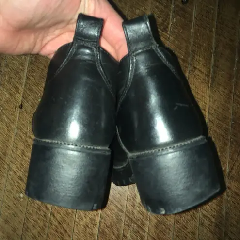 Harley Davidson  black heeled leather Moto booties