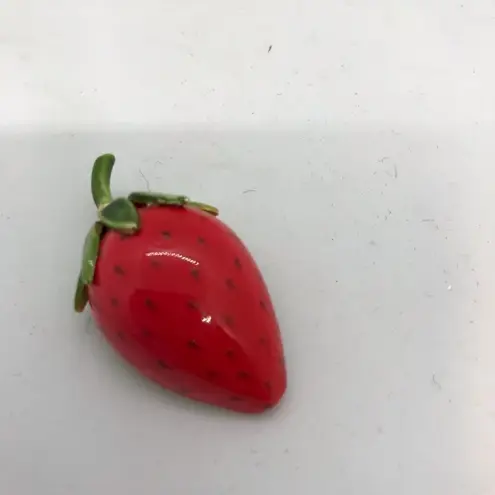 Vintage 1970s Originals by Robert Red Enamel Strawberry Brooch