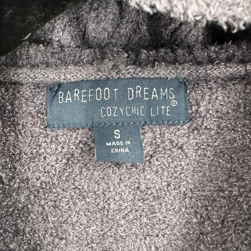 Barefoot Dreams CozyChic Lite Hoodie Sweatshirt Gray Size S