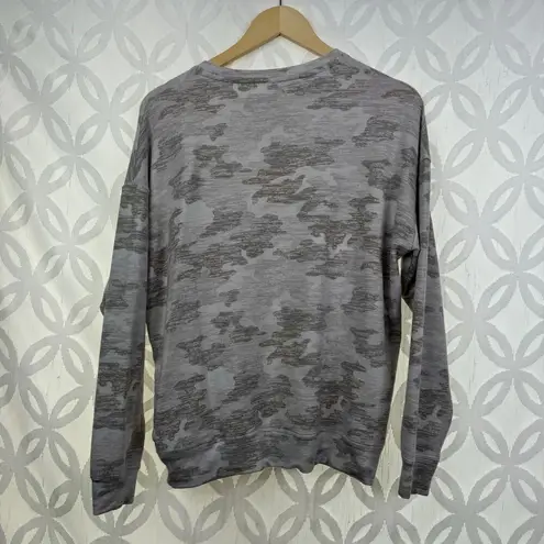 Athleta  Petite Pure Luxe Camo Printed Crewneck Pullover Sweatshirt Size XS