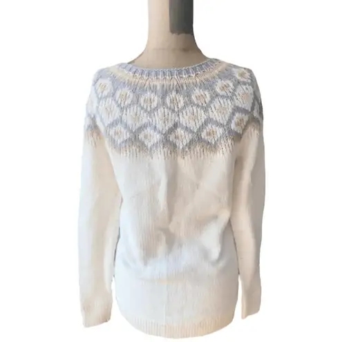 Bass Pro Shops Bass Pro Shop Natural Reflections Ladies Off-White Fair Isle Sweater Size S