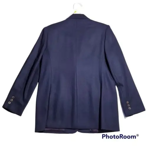 White Stag Vintage 100% Wool Blazer Women's Size 14 Blue Purple Academia Coat