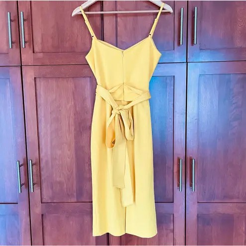 Dress the Population Veronique Midi Bodycon Canary Yellow Size Small