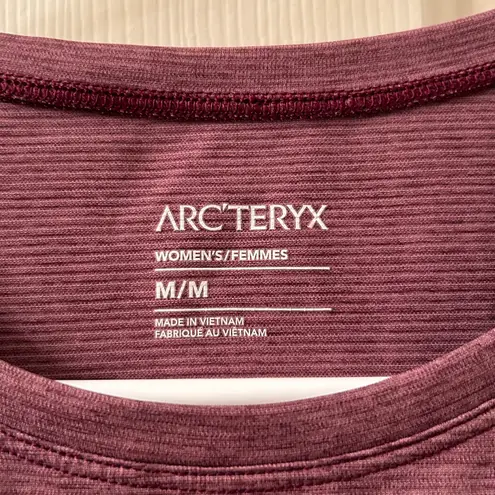 Arcteryx Womens Taema Crew Short Sleeve Shirt Size Medium Juniper Heather
