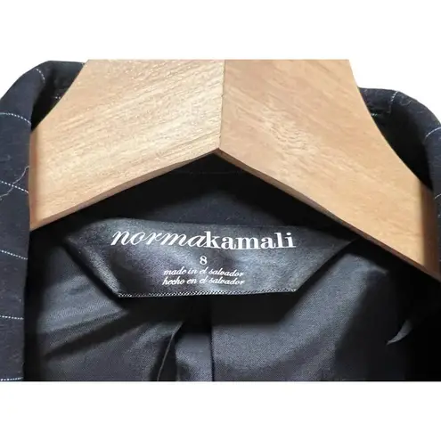 Norma Kamali Indigo Stripe Blue Pinstripe Blazer Size 8