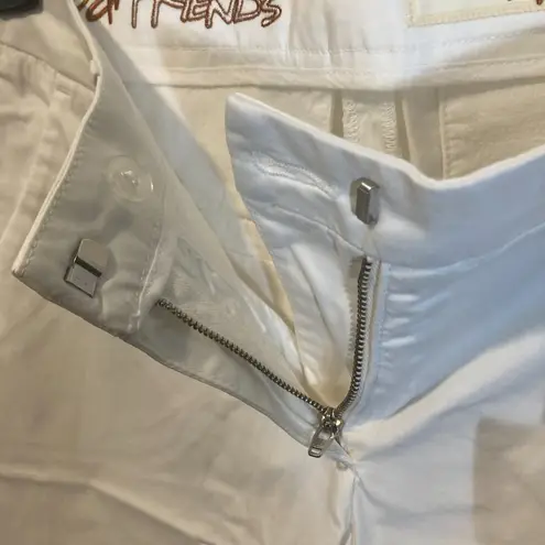 MET Chino & Friends women's size 26 stretch cuffed tapered "SHANIA" white chinos