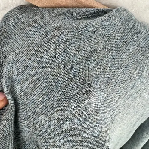 Lucy & Laurel Blue Slub Knit Dolman Sleeve Boxy Cowl
Neck Top