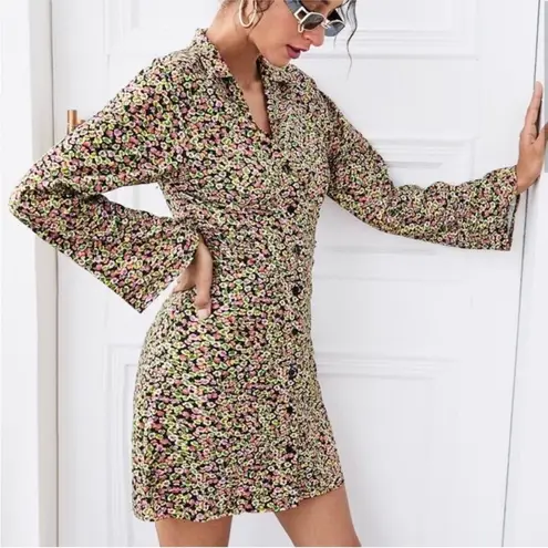 ZARA floral retro mini dress BLOGGERS FAVORITE!! NWT