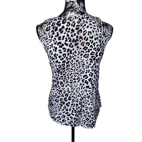 Faded Glory  Leopard Print Tank Top Cheetah Wide Strap Beach Coastal Summer