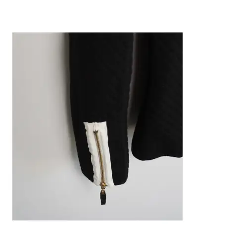 Coco + Carmen Coco + Carmen Quilted Womens Size S/M Black Top Gold Zippers