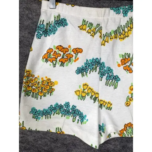 Jantzen Vintage Womens High Waisted Floral Shorts Size 14 Pull On Elastic Waist