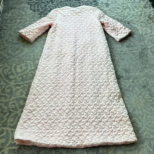 Vanity Fair Vintage Nylon Quilted Housecoat Robe Light Pink 14