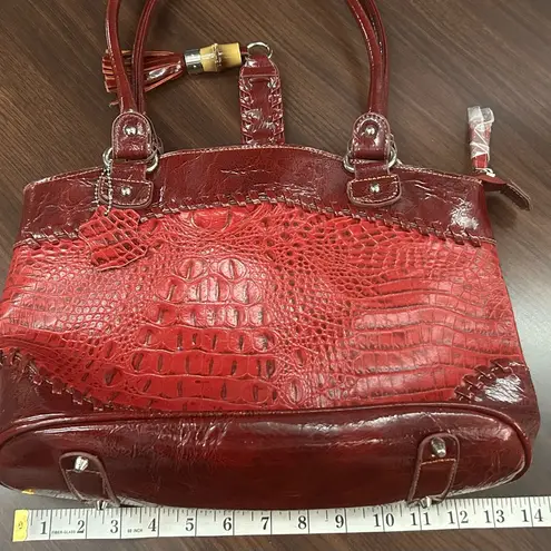 Purse Elegant Red Crocodile Pattern Shoulder Bag by MC