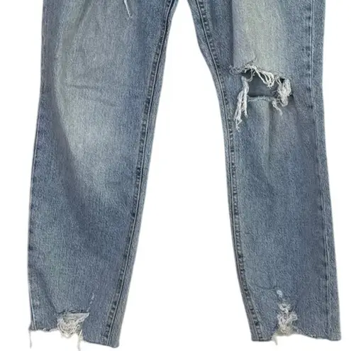 Aeropostale  The 90's Baggy Mom Fit Distressed Jeans Stretch High Rise 10 Blue