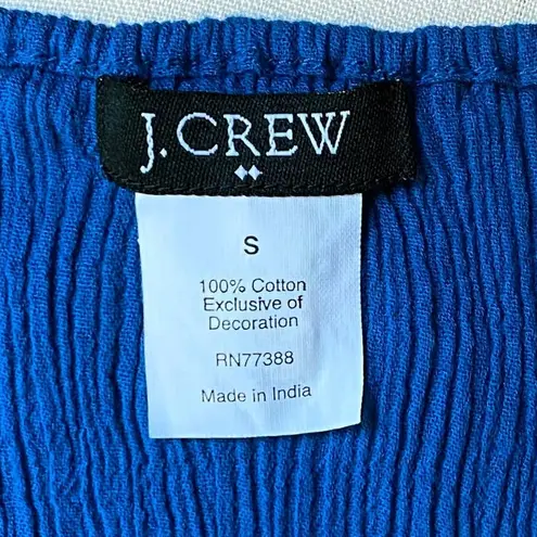 J. CREW Royal Blue Gauze Drop Waist Short Dress or Cover Up ~ Women's Size SMALL
