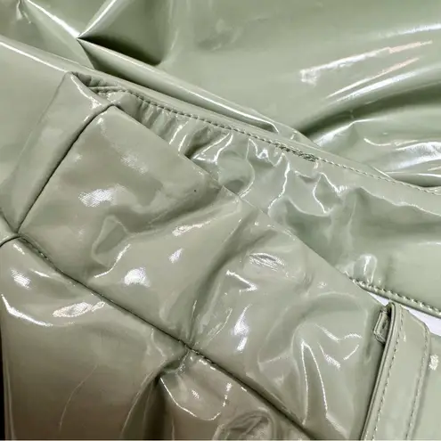 Camila Coelho NEW Revolve Cyrus Faux Patent Leather Pants Sage Green XS NWT