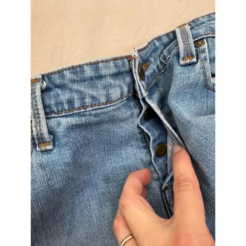 Levi Strauss SIGNATURE Juniors Size 9 Light Blue Denim Low Rise Flare Jeans