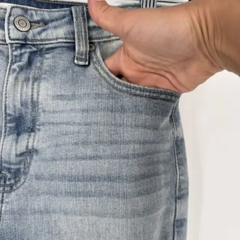 Eunina Jeans Tobi Super High Rise Mom Jeans Crop Size 7 Dostressed Torn Ripped