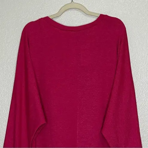 Zanzea NWT Pink Textured High-Low Dolman Sleeves Sweater