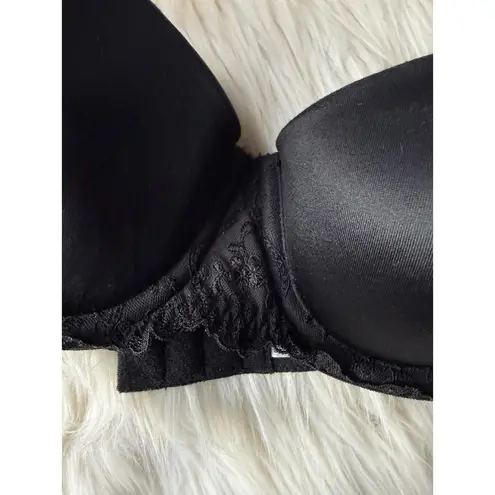 “Wonder Bra”Black Strapless Lace Detail Bra size 36A Black